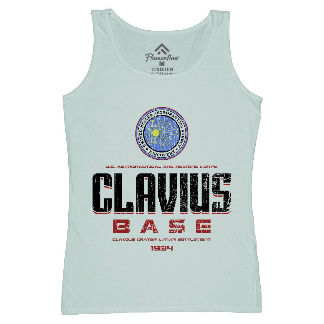 Clavius Base Womens Organic Tank Top Vest Space D192