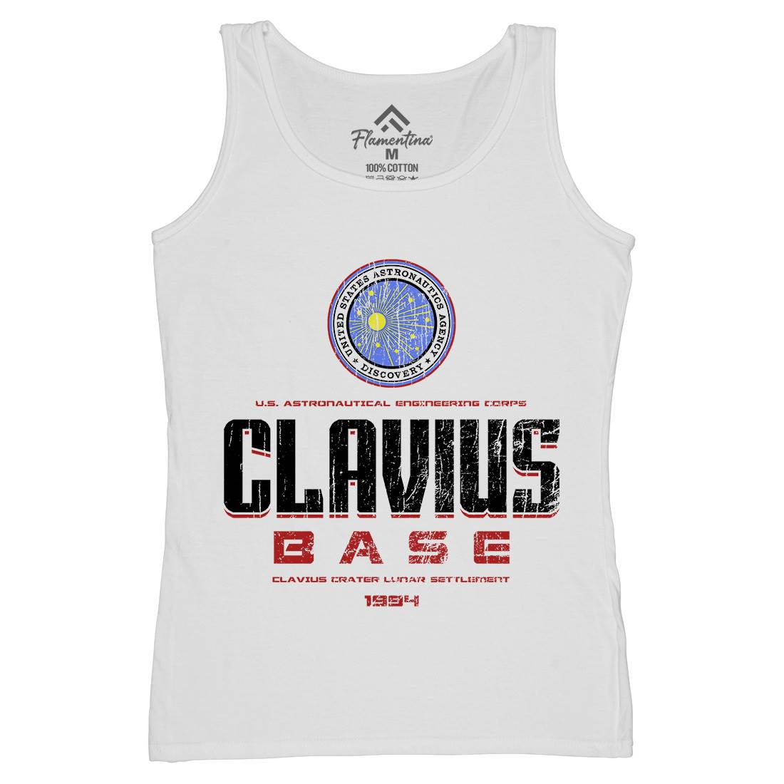 Clavius Base Womens Organic Tank Top Vest Space D192