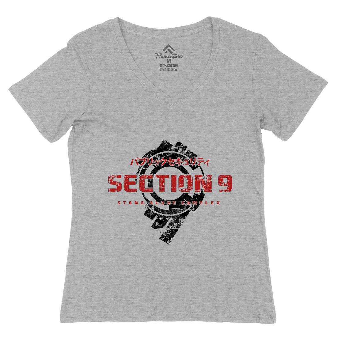 Section 9 Womens Organic V-Neck T-Shirt Space D193