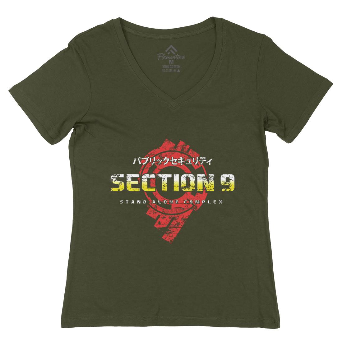 Section 9 Womens Organic V-Neck T-Shirt Space D193