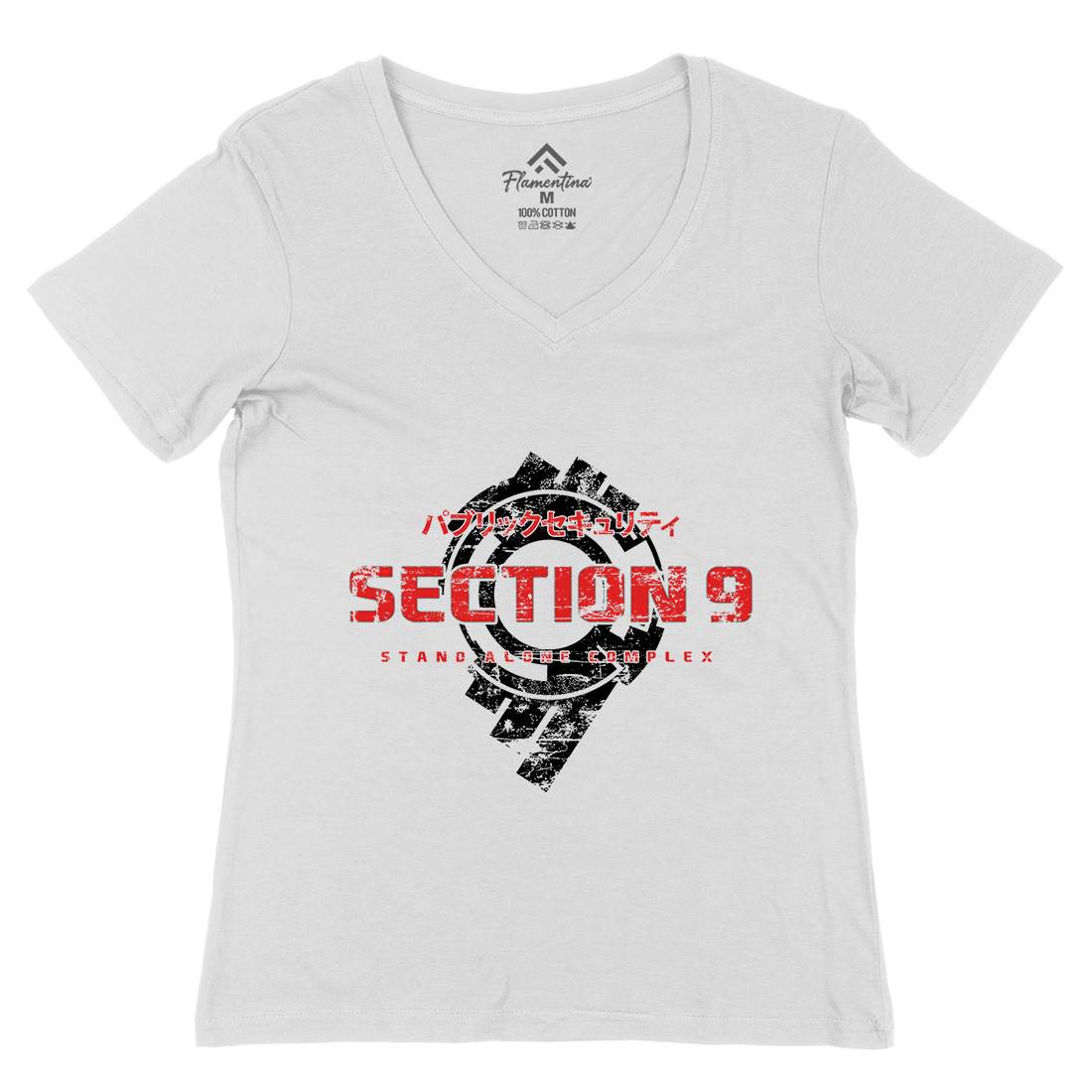 Section 9 Womens Organic V-Neck T-Shirt Space D193