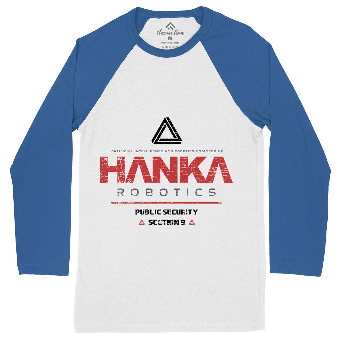 Hanka Robotics Mens Long Sleeve Baseball T-Shirt Space D194