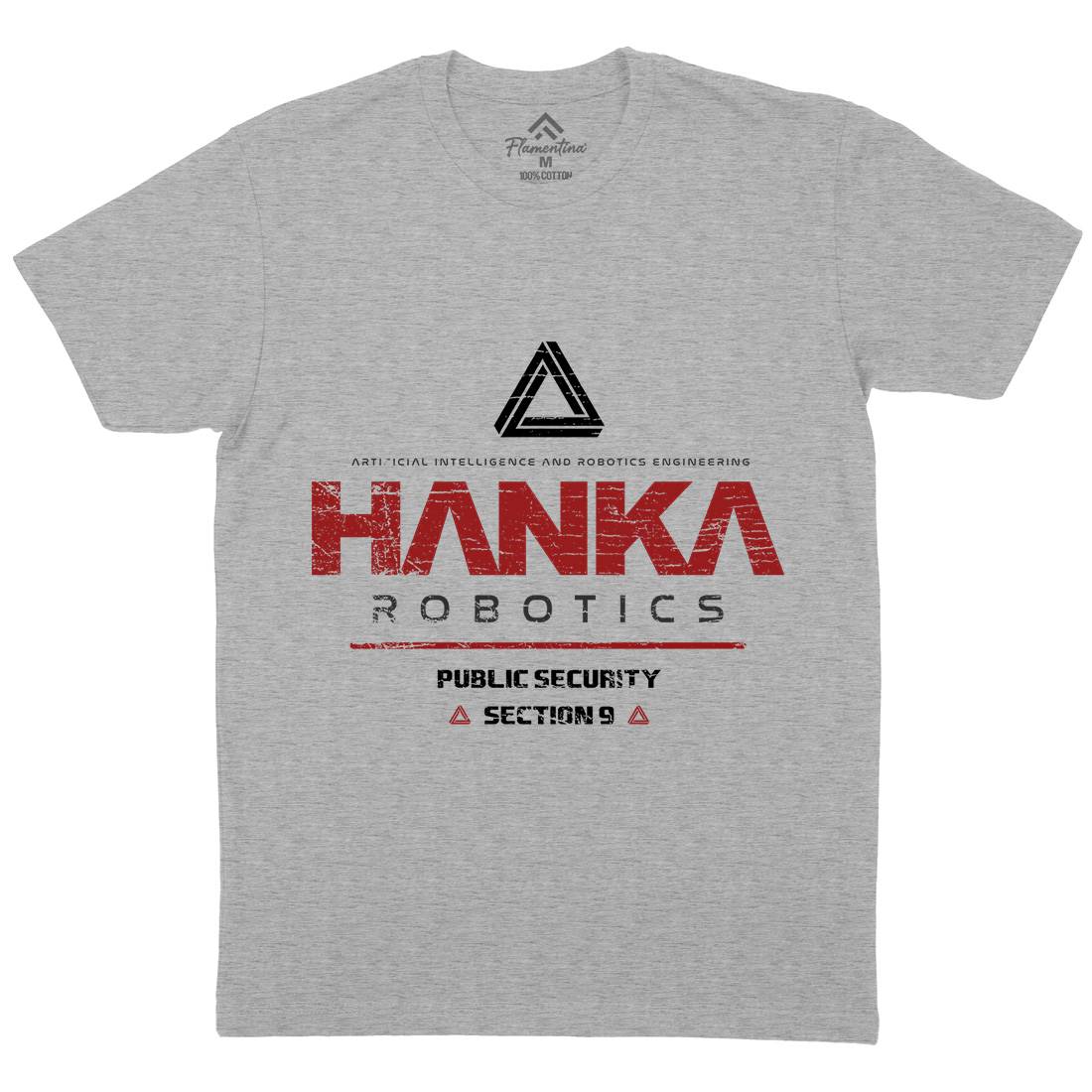 Hanka Robotics Mens Organic Crew Neck T-Shirt Space D194