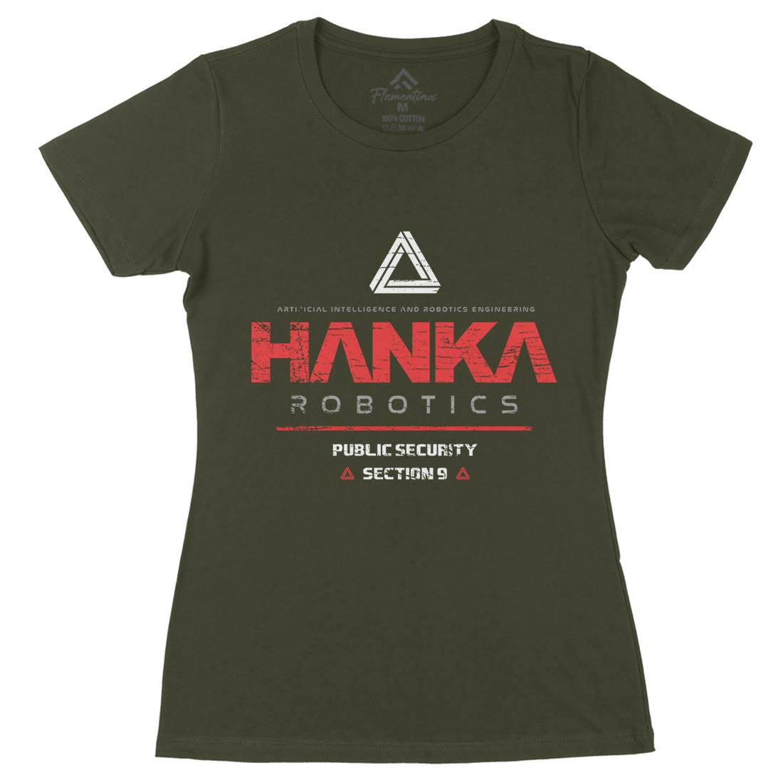 Hanka Robotics Womens Organic Crew Neck T-Shirt Space D194