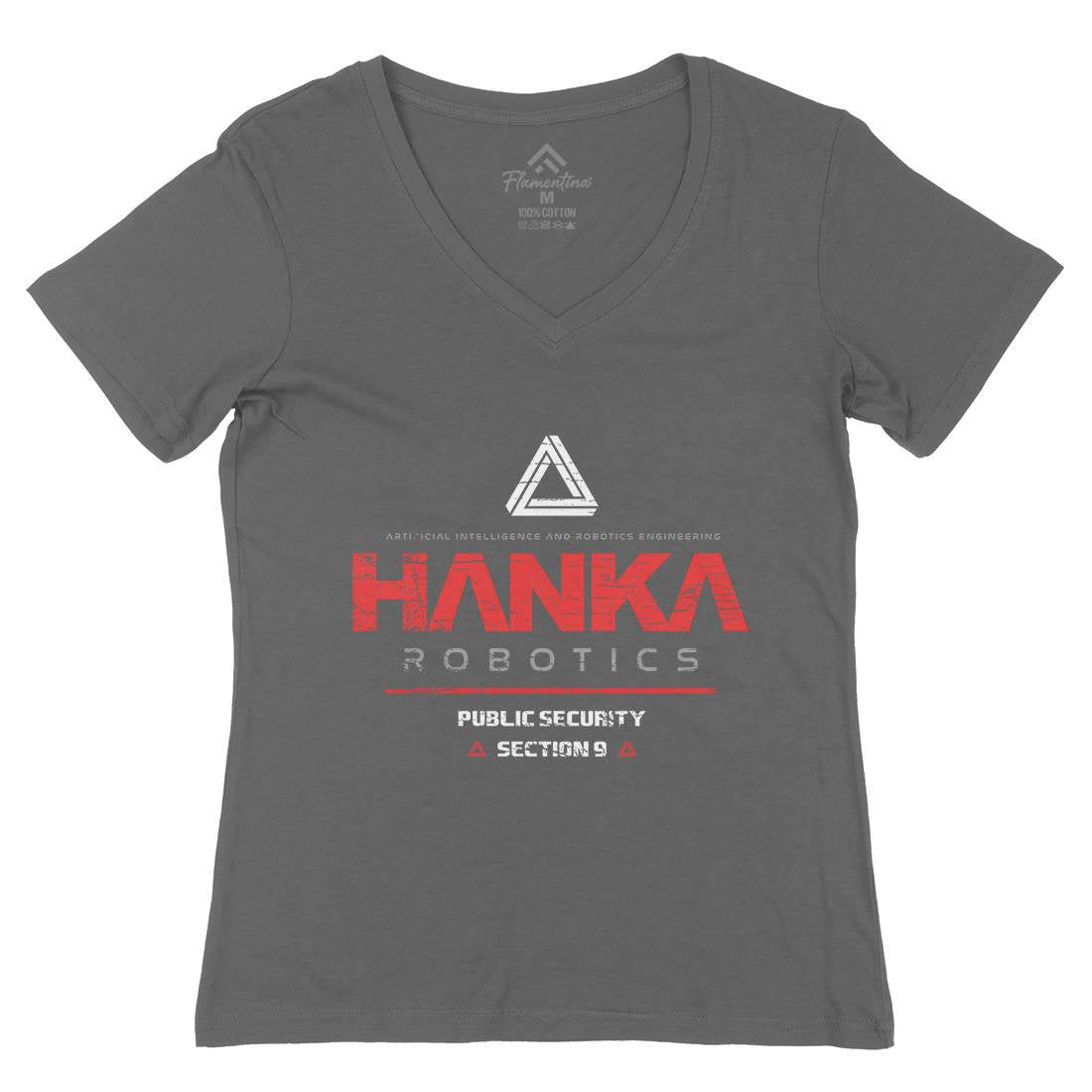 Hanka Robotics Womens Organic V-Neck T-Shirt Space D194