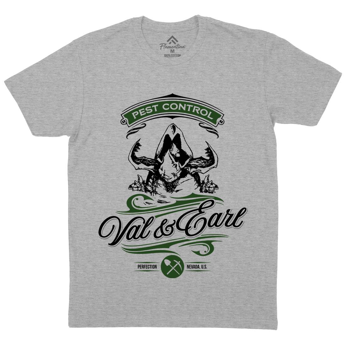 Val And Earl Mens Crew Neck T-Shirt Horror D198