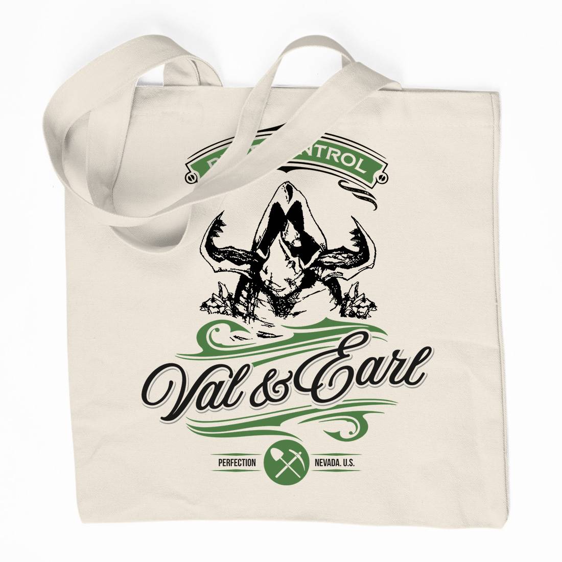 Val And Earl Organic Premium Cotton Tote Bag Horror D198