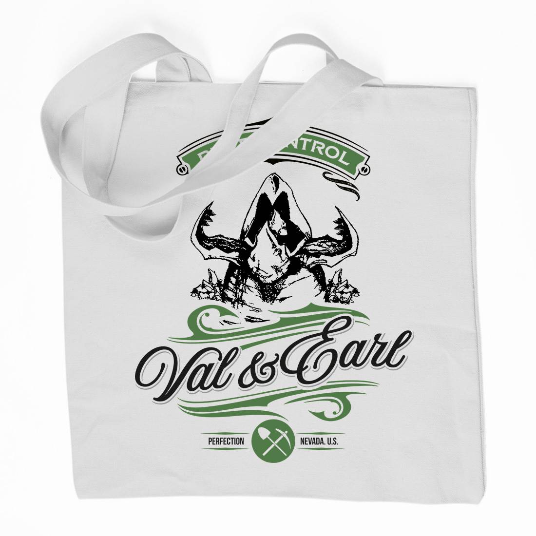Val And Earl Organic Premium Cotton Tote Bag Horror D198
