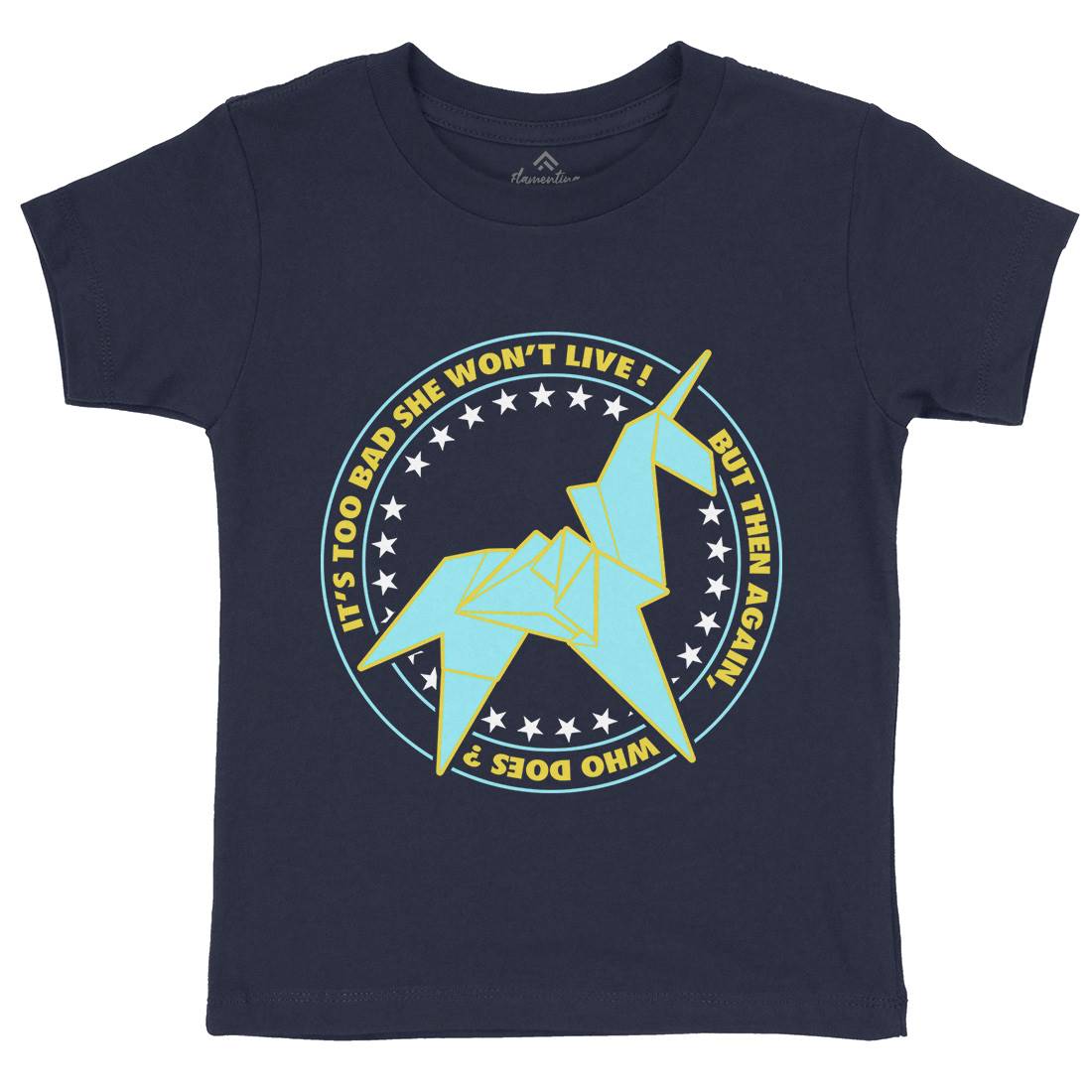 Unicorn Kids Organic Crew Neck T-Shirt Space D199