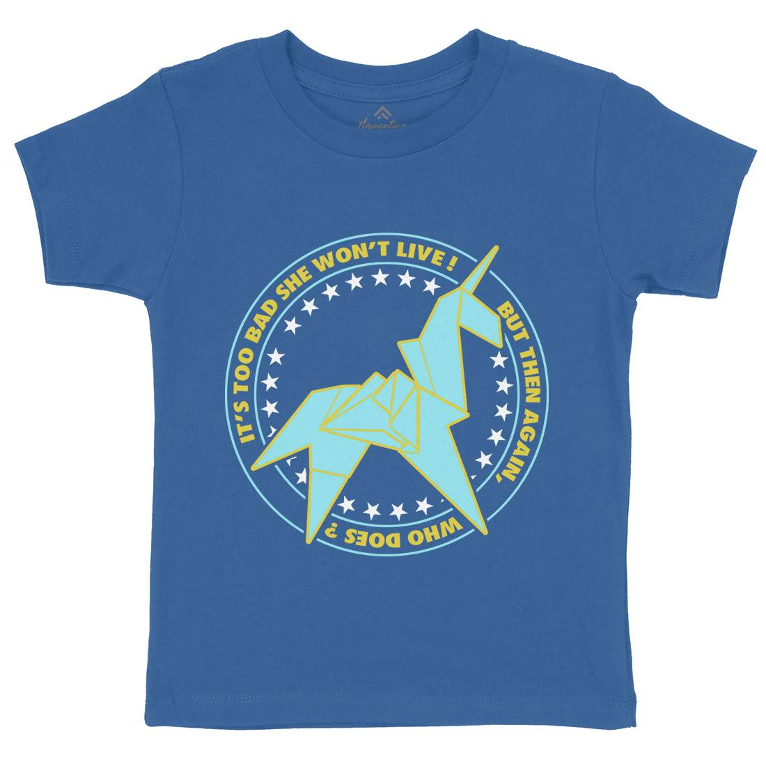 Unicorn Kids Organic Crew Neck T-Shirt Space D199