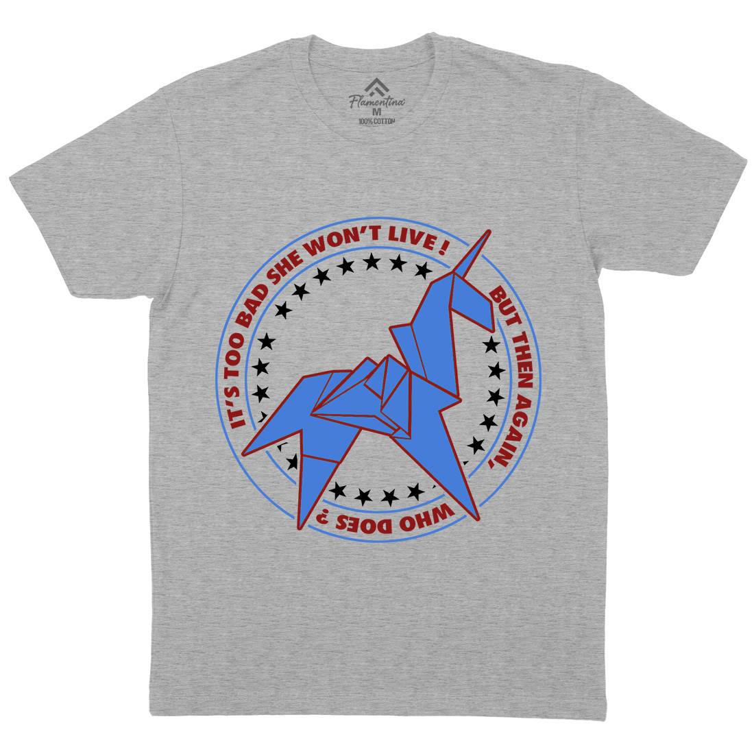 Unicorn Mens Crew Neck T-Shirt Space D199