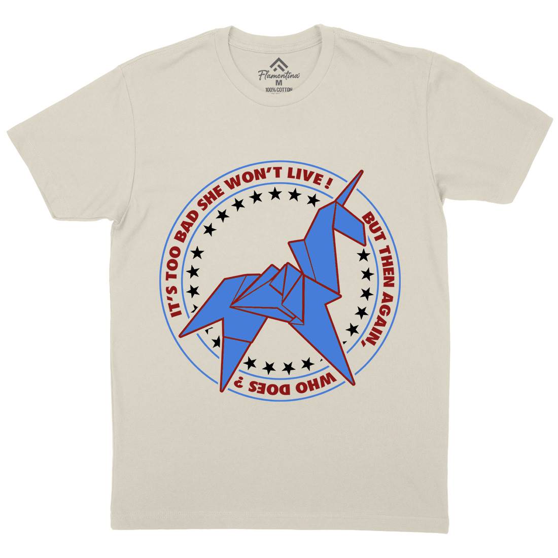Unicorn Mens Organic Crew Neck T-Shirt Space D199