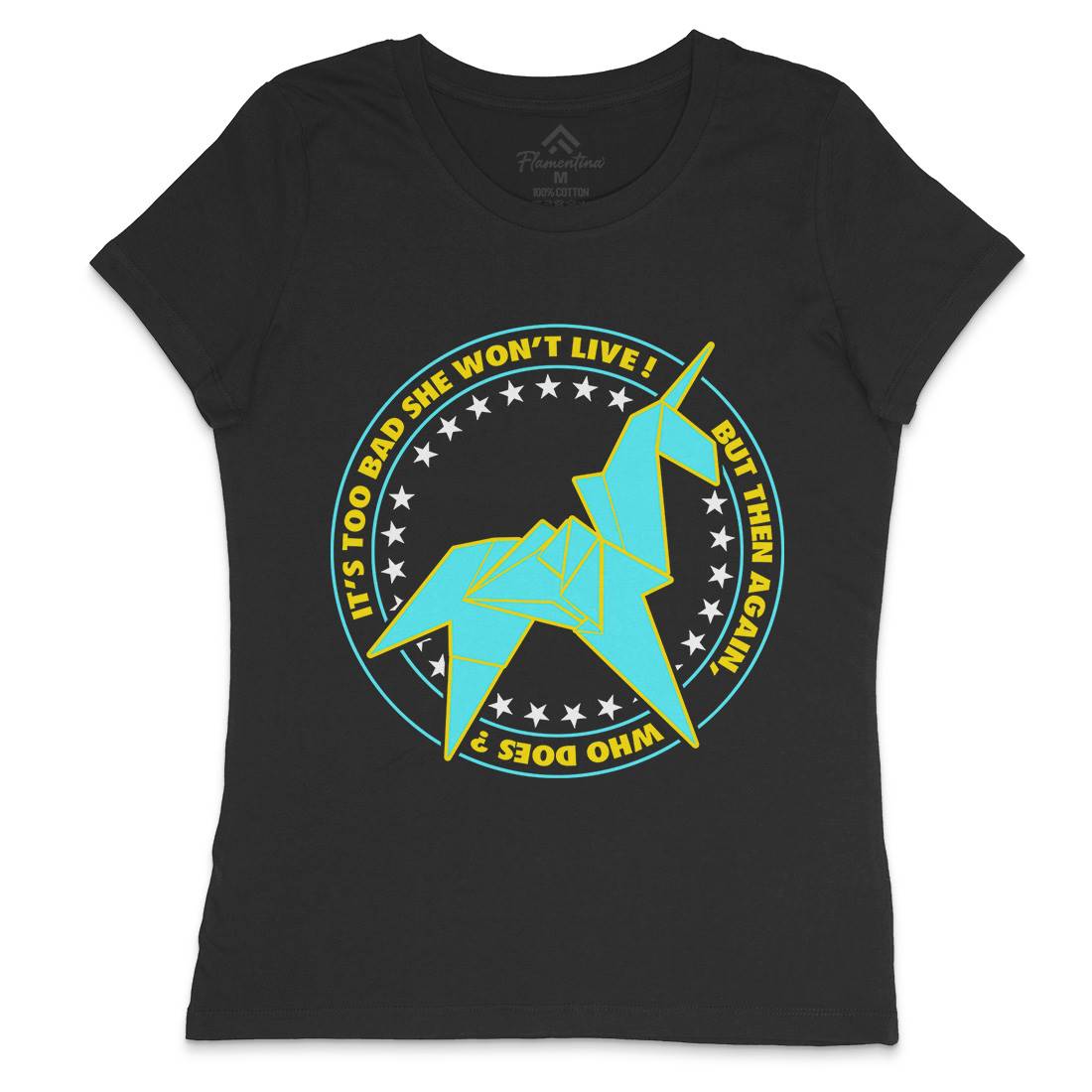 Unicorn Womens Crew Neck T-Shirt Space D199