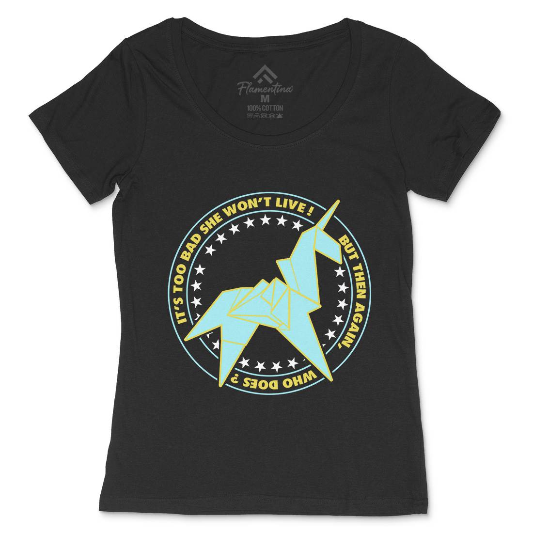 Unicorn Womens Scoop Neck T-Shirt Space D199