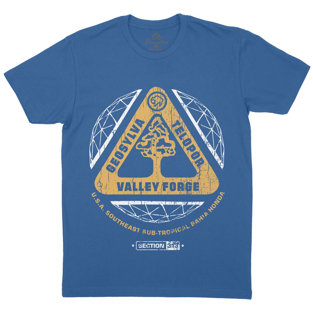 Valley Forge Mens Organic Crew Neck T-Shirt Space D200