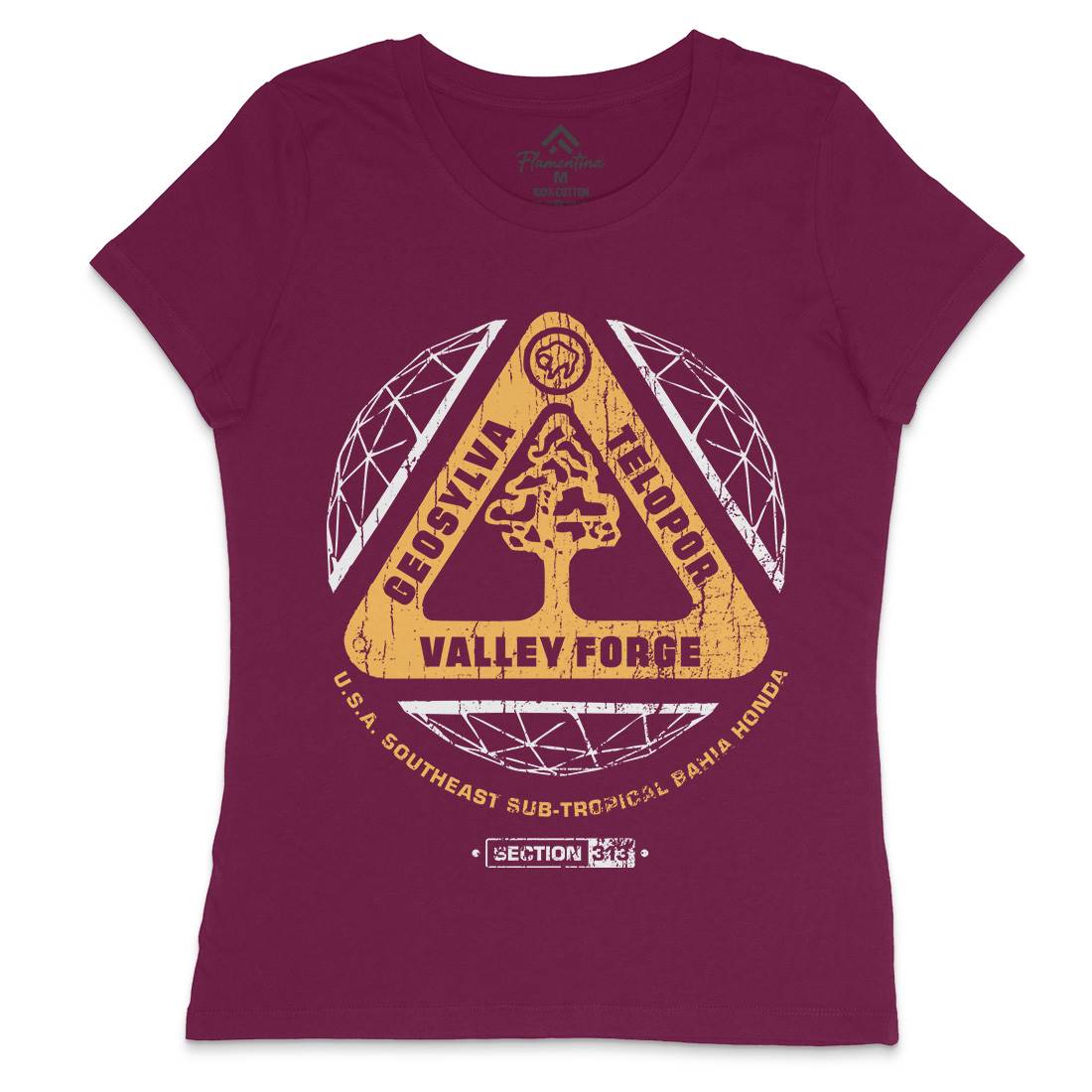 Valley Forge Womens Crew Neck T-Shirt Space D200