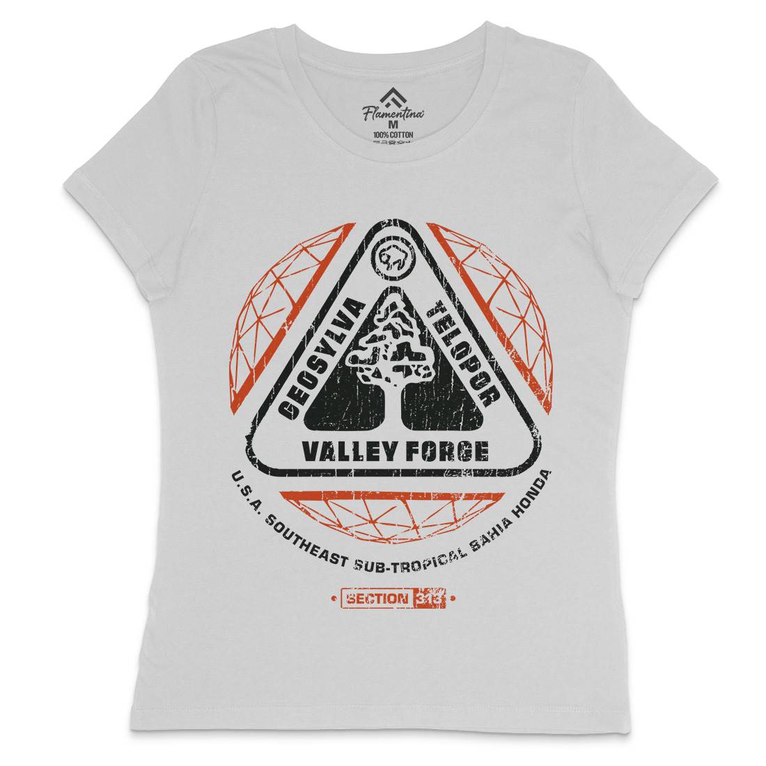 Valley Forge Womens Crew Neck T-Shirt Space D200