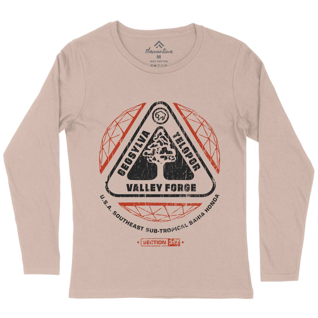 Valley Forge Womens Long Sleeve T-Shirt Space D200