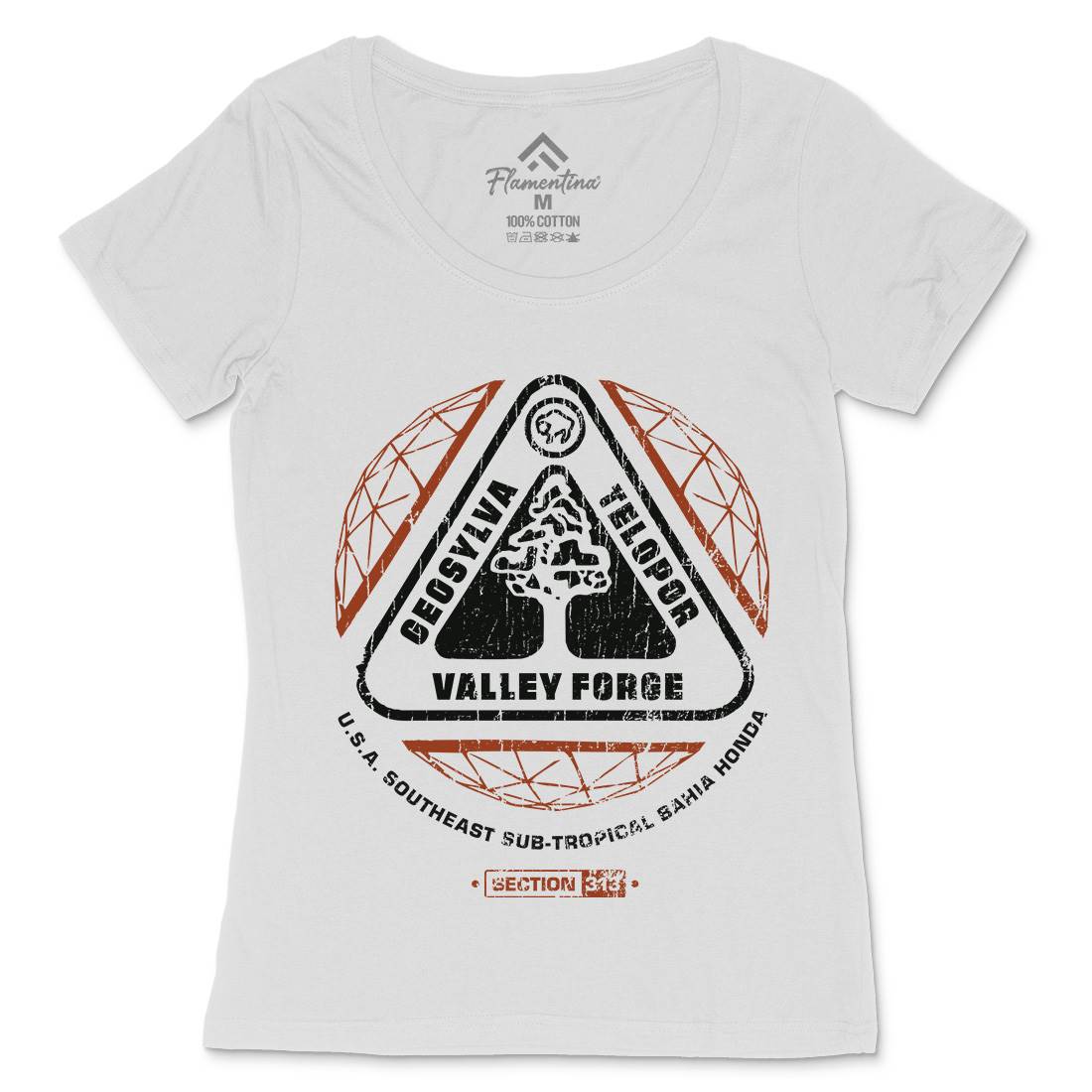 Valley Forge Womens Scoop Neck T-Shirt Space D200