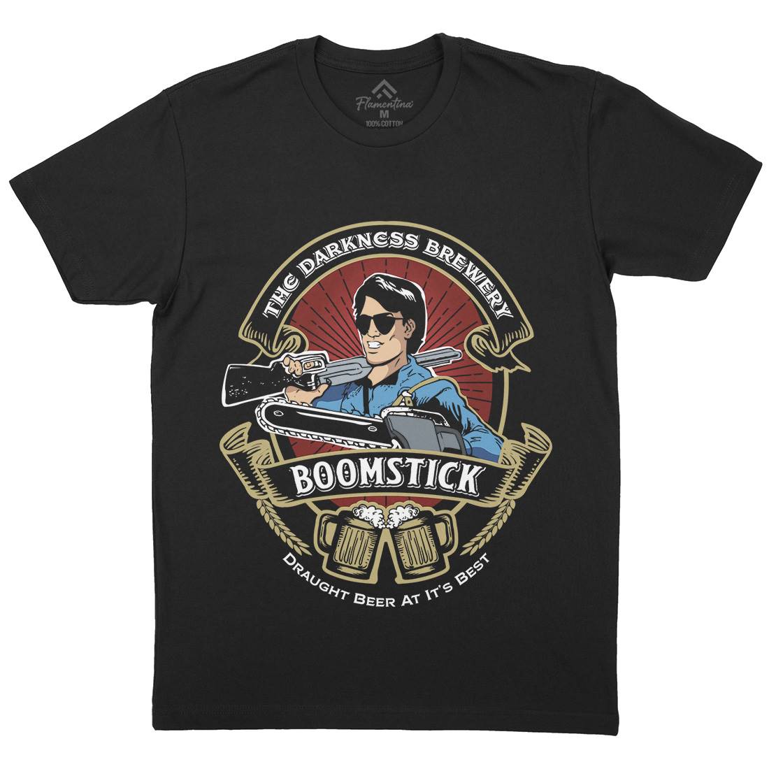 This Is My Boomstick Mens Organic Crew Neck T-Shirt Horror D201