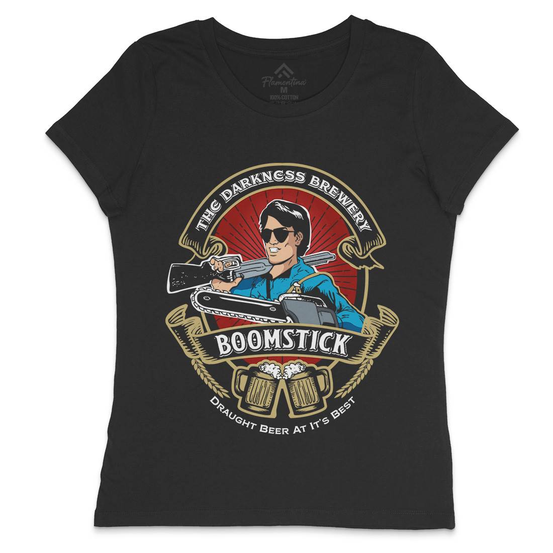 This Is My Boomstick Womens Crew Neck T-Shirt Horror D201