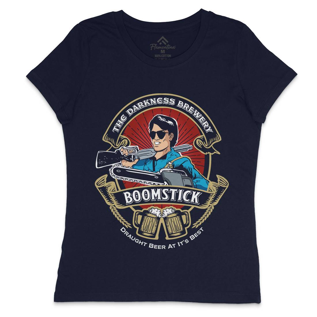 This Is My Boomstick Womens Crew Neck T-Shirt Horror D201