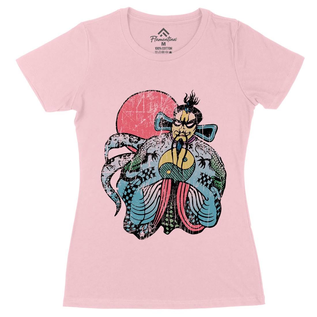 Fu Manchu Womens Organic Crew Neck T-Shirt Asian D202