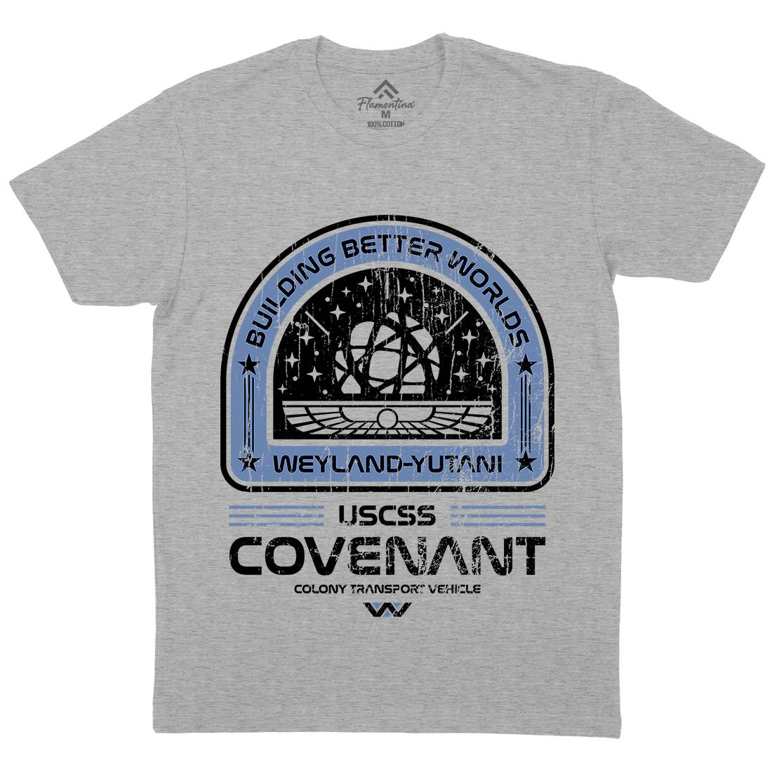 Covenant Mens Organic Crew Neck T-Shirt Space D203