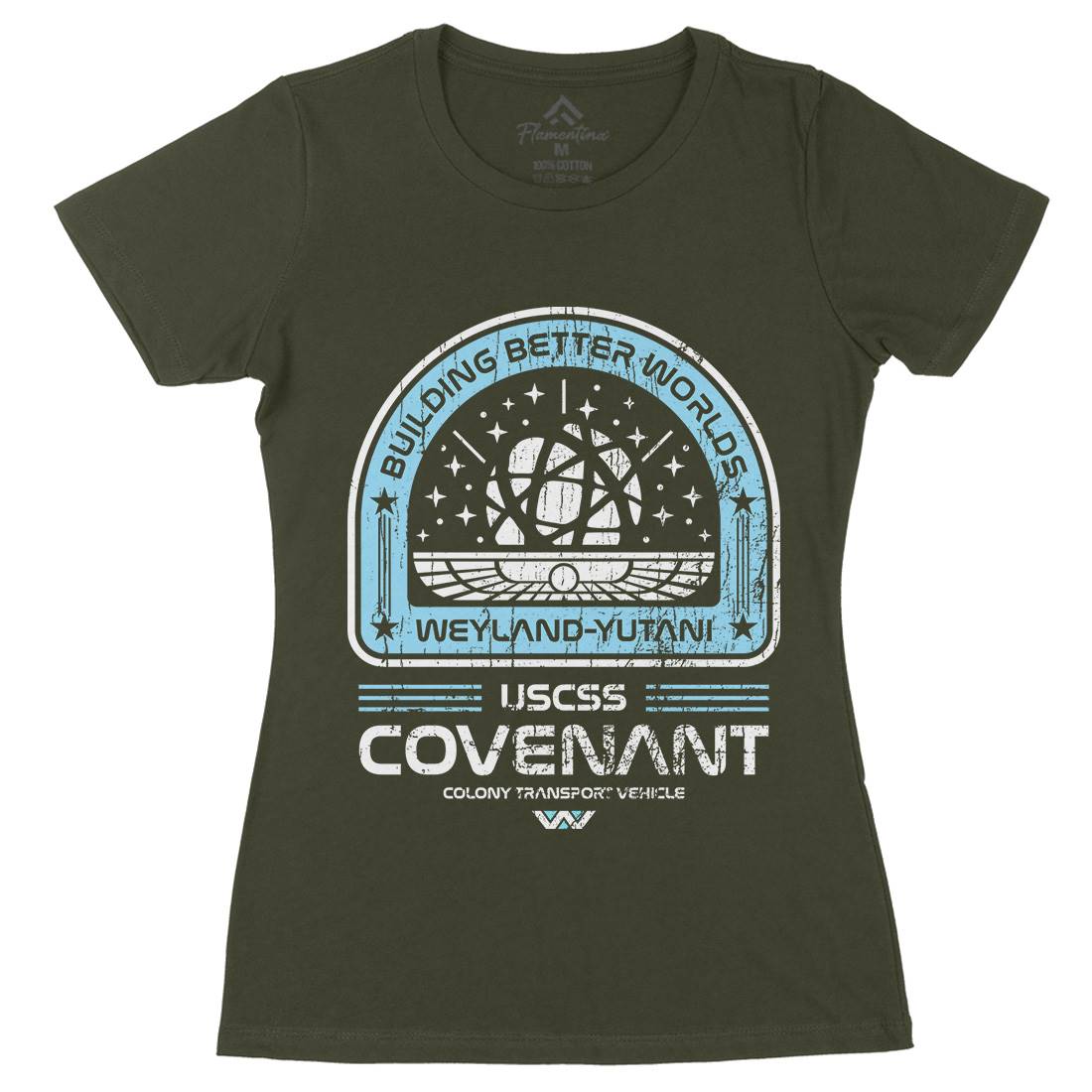 Covenant Womens Organic Crew Neck T-Shirt Space D203