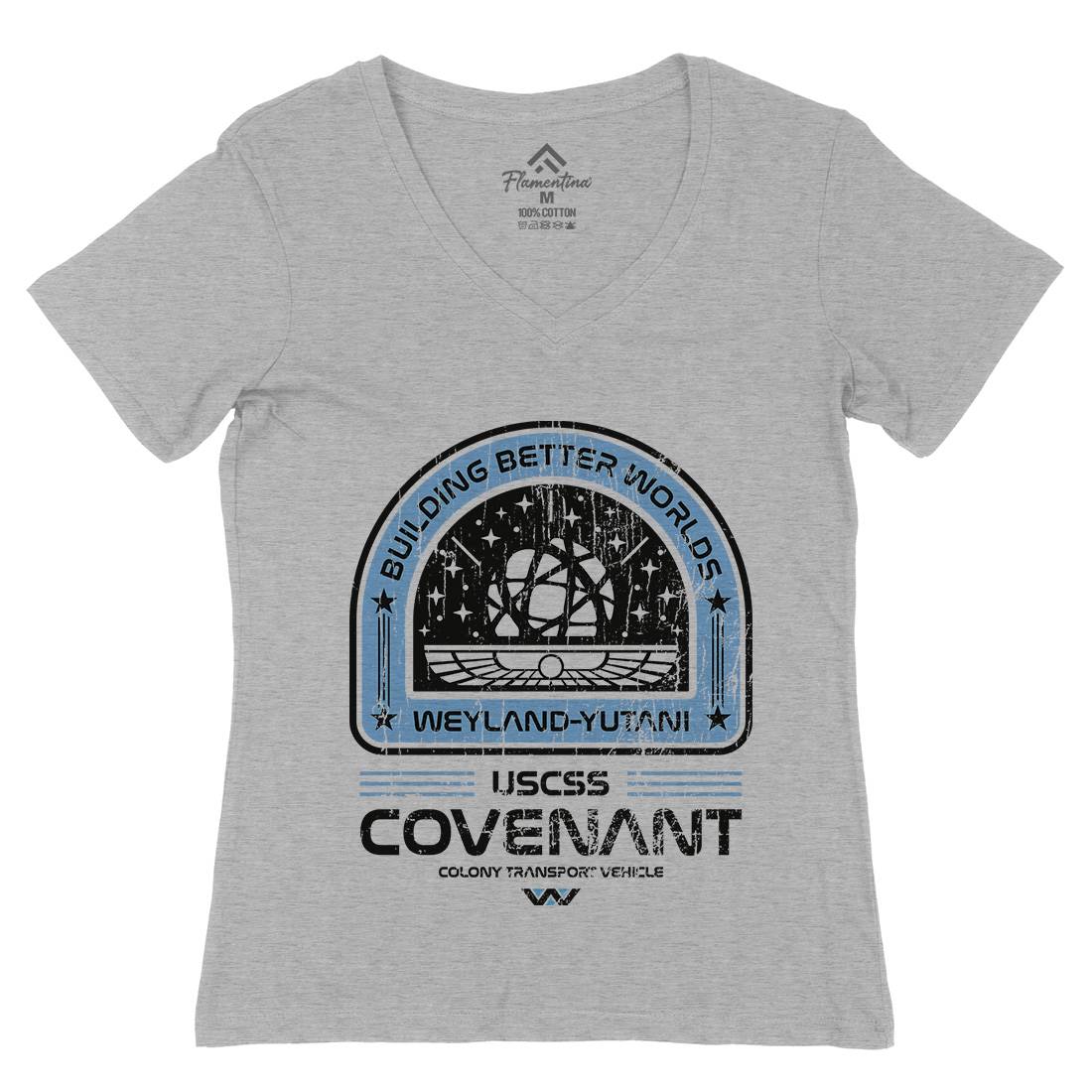 Covenant Womens Organic V-Neck T-Shirt Space D203