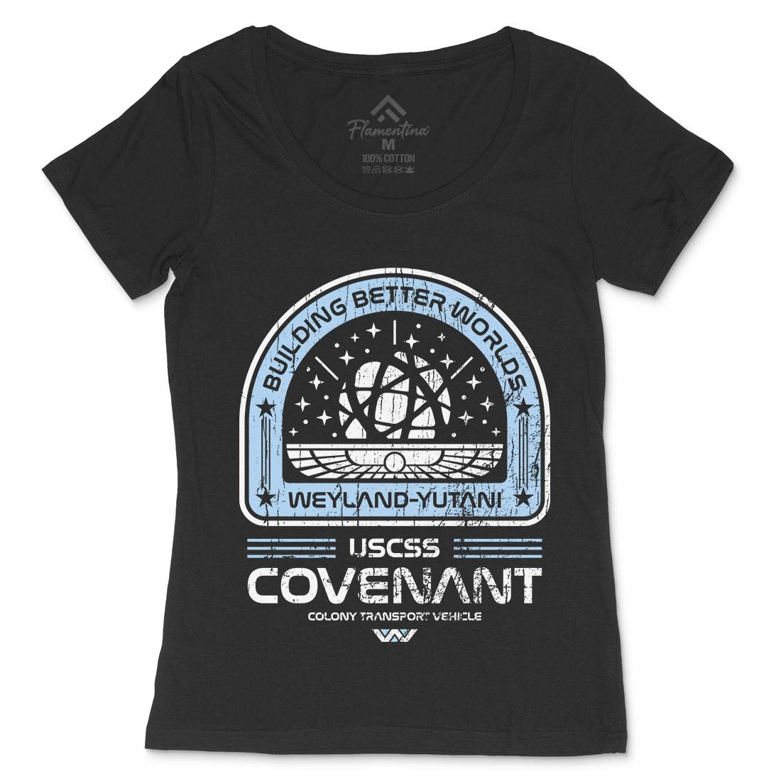 Covenant Womens Scoop Neck T-Shirt Space D203