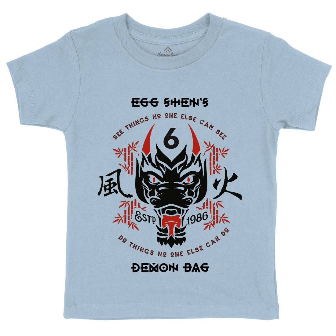 Egg Shens Six Kids Crew Neck T-Shirt Asian D206