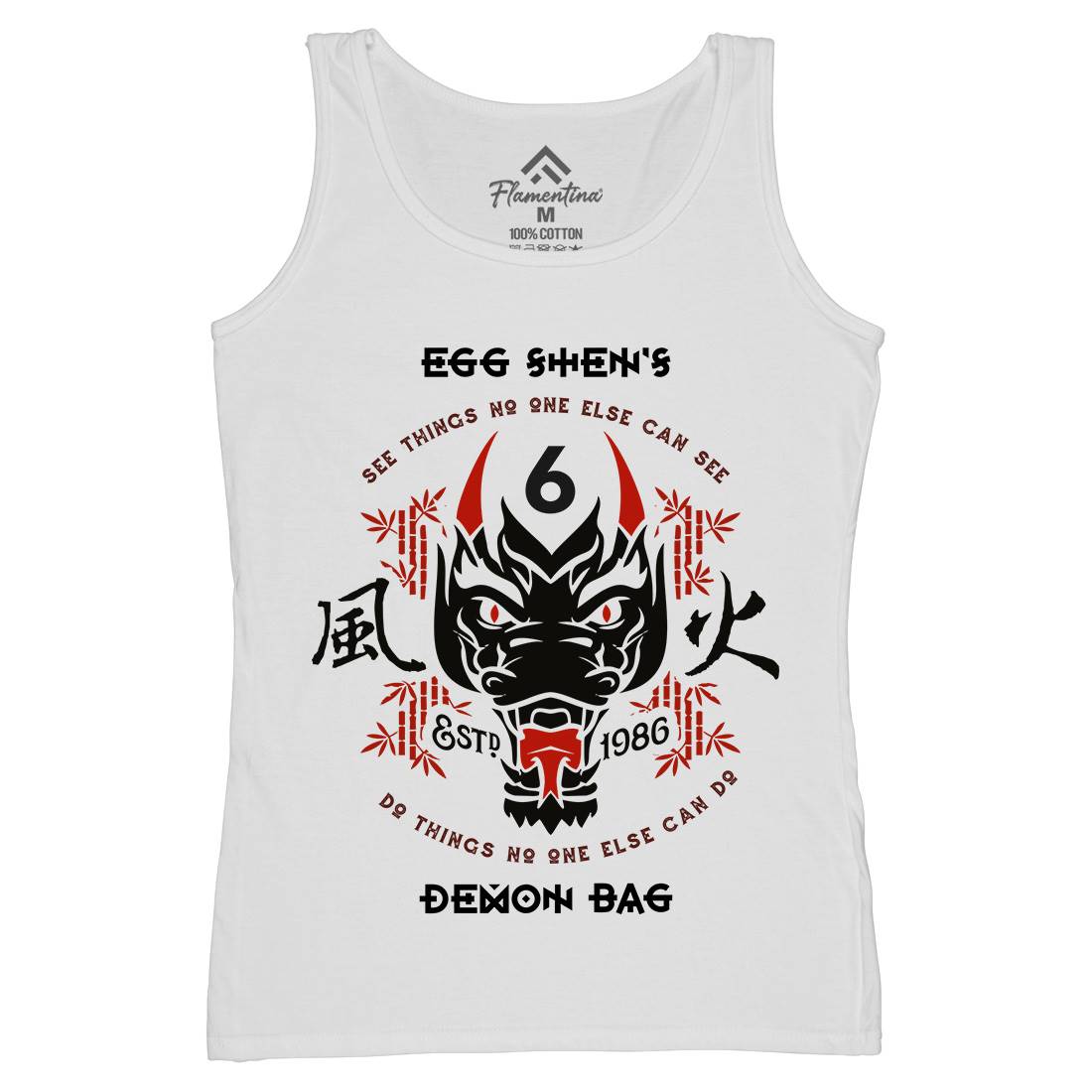 Egg Shens Six Womens Organic Tank Top Vest Asian D206