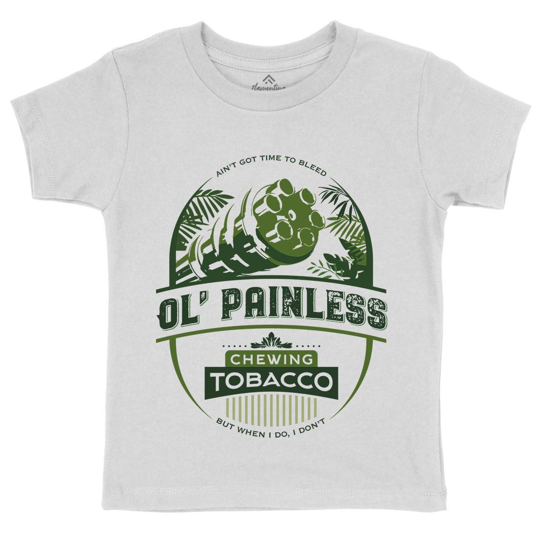Chewing Ol Painless Kids Organic Crew Neck T-Shirt Army D207