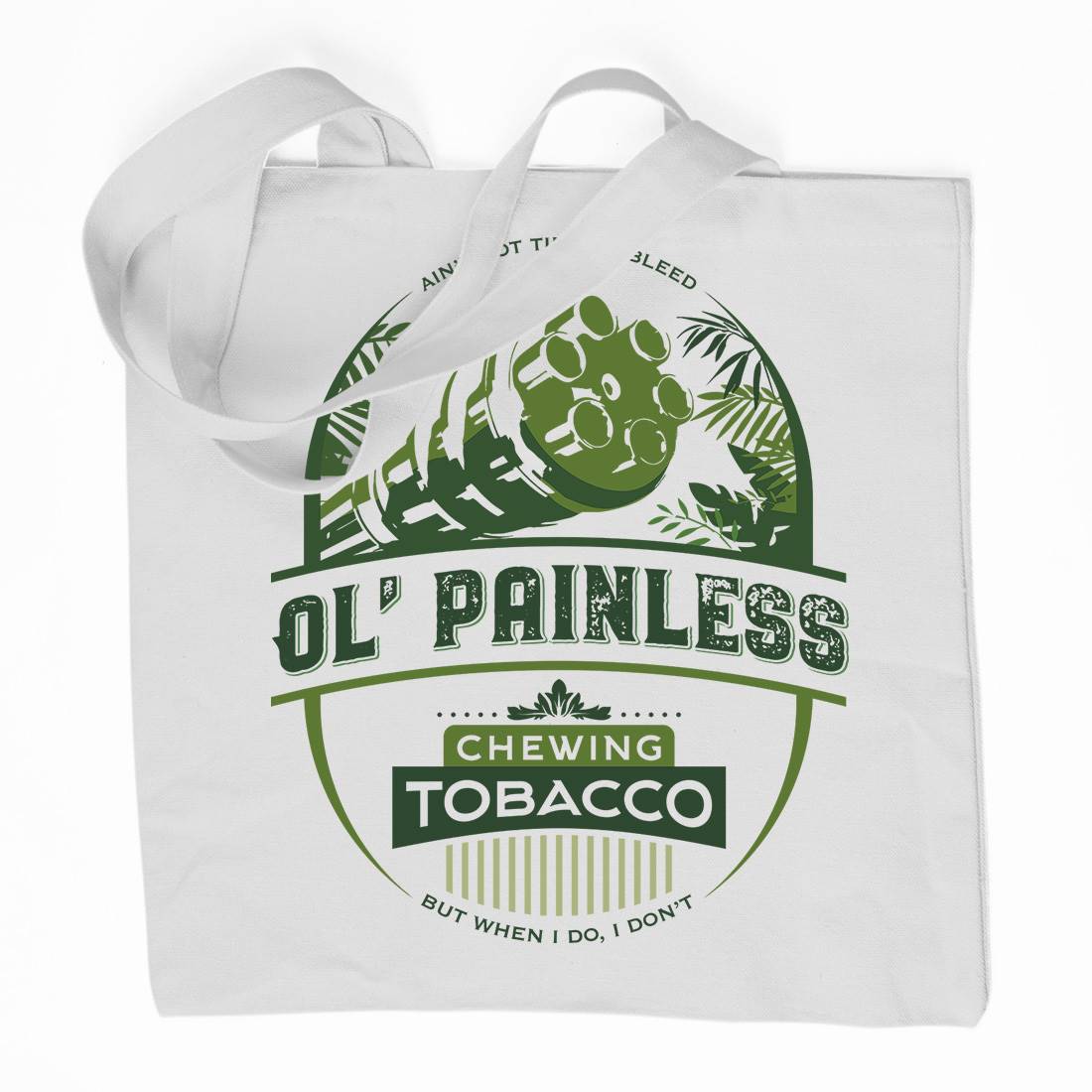 Chewing Ol Painless Organic Premium Cotton Tote Bag Army D207