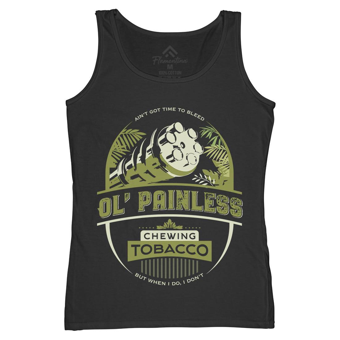 Chewing Ol Painless Womens Organic Tank Top Vest Army D207
