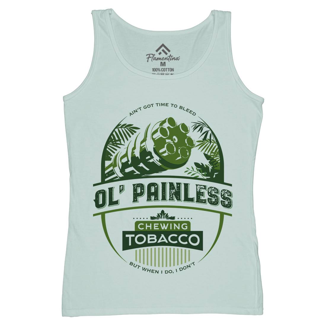 Chewing Ol Painless Womens Organic Tank Top Vest Army D207