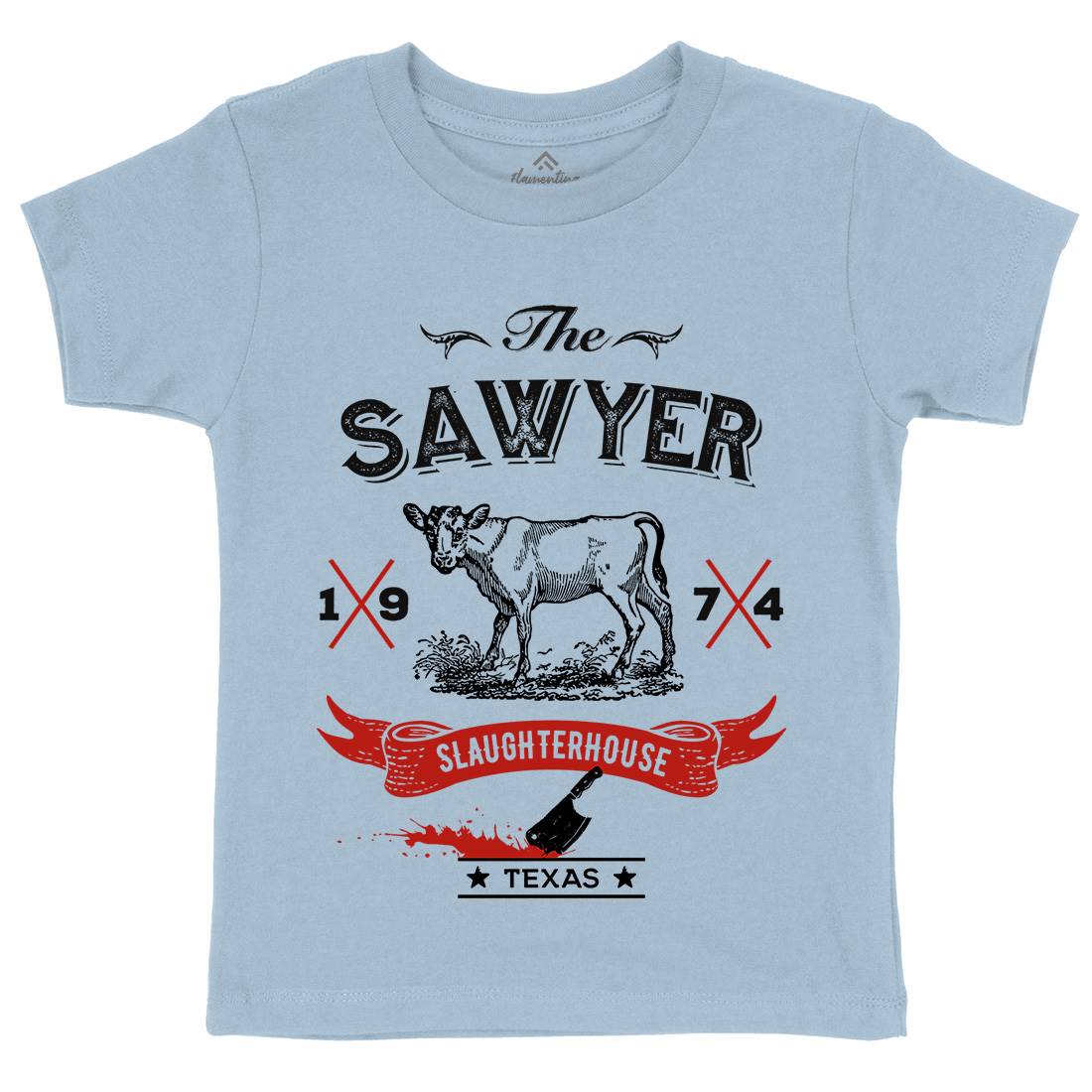Sawyer Slaughterhouse Kids Crew Neck T-Shirt Horror D208