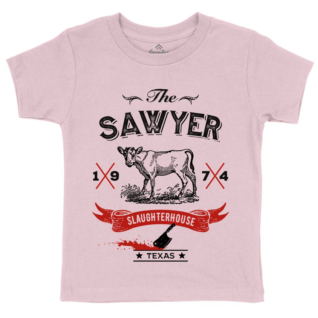 Sawyer Slaughterhouse Kids Organic Crew Neck T-Shirt Horror D208