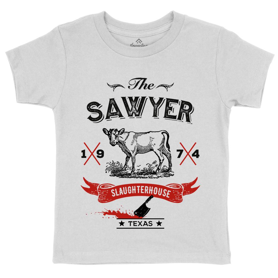 Sawyer Slaughterhouse Kids Crew Neck T-Shirt Horror D208