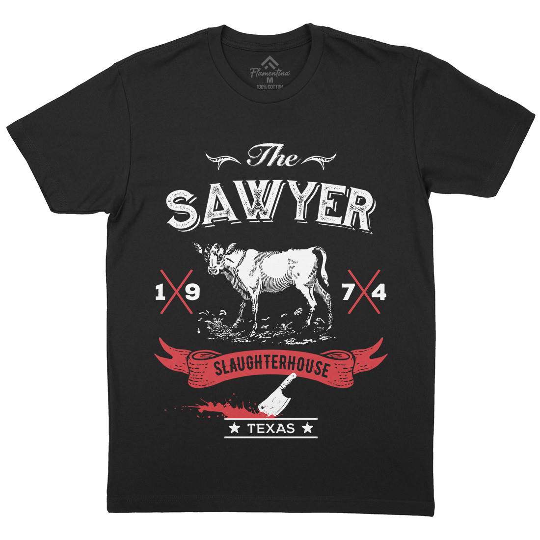 Sawyer Slaughterhouse Mens Crew Neck T-Shirt Horror D208