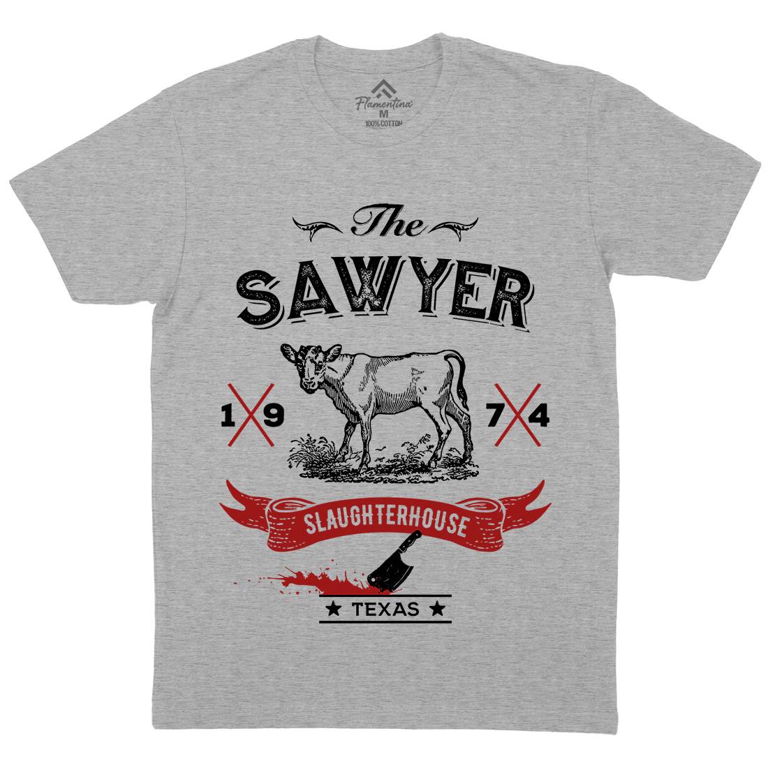 Sawyer Slaughterhouse Mens Crew Neck T-Shirt Horror D208
