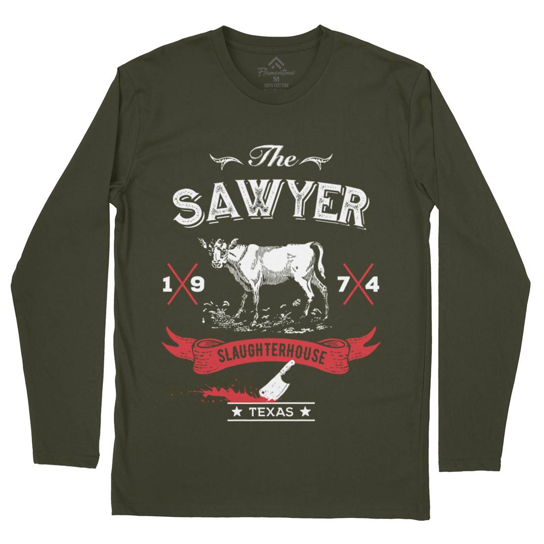 Sawyer Slaughterhouse Mens Long Sleeve T-Shirt Horror D208