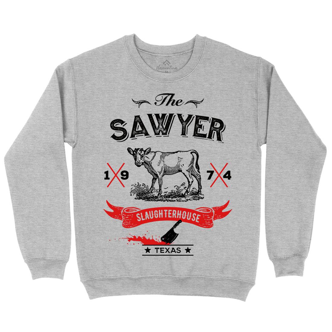 Sawyer Slaughterhouse Mens Crew Neck Sweatshirt Horror D208