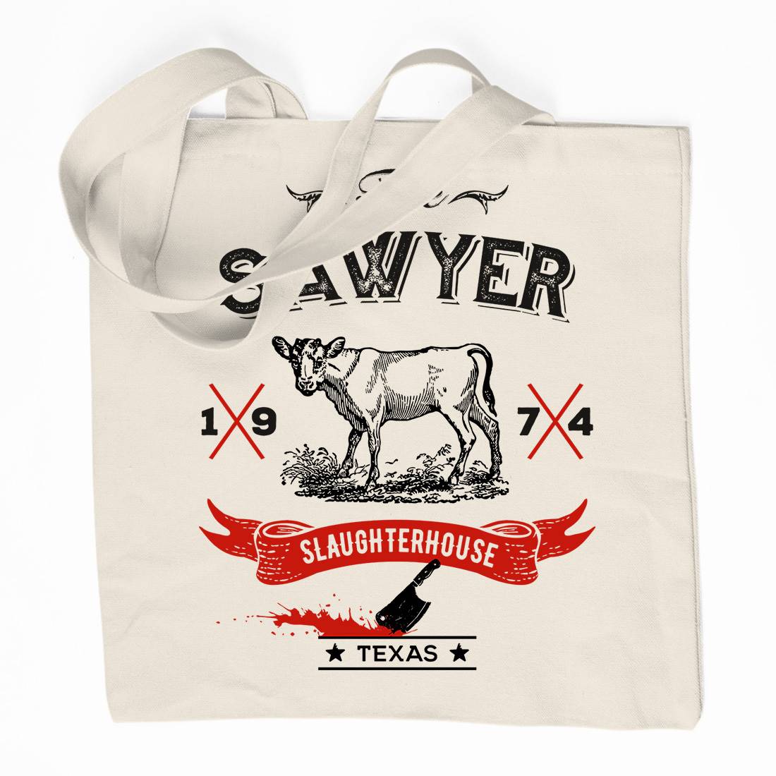Sawyer Slaughterhouse Organic Premium Cotton Tote Bag Horror D208