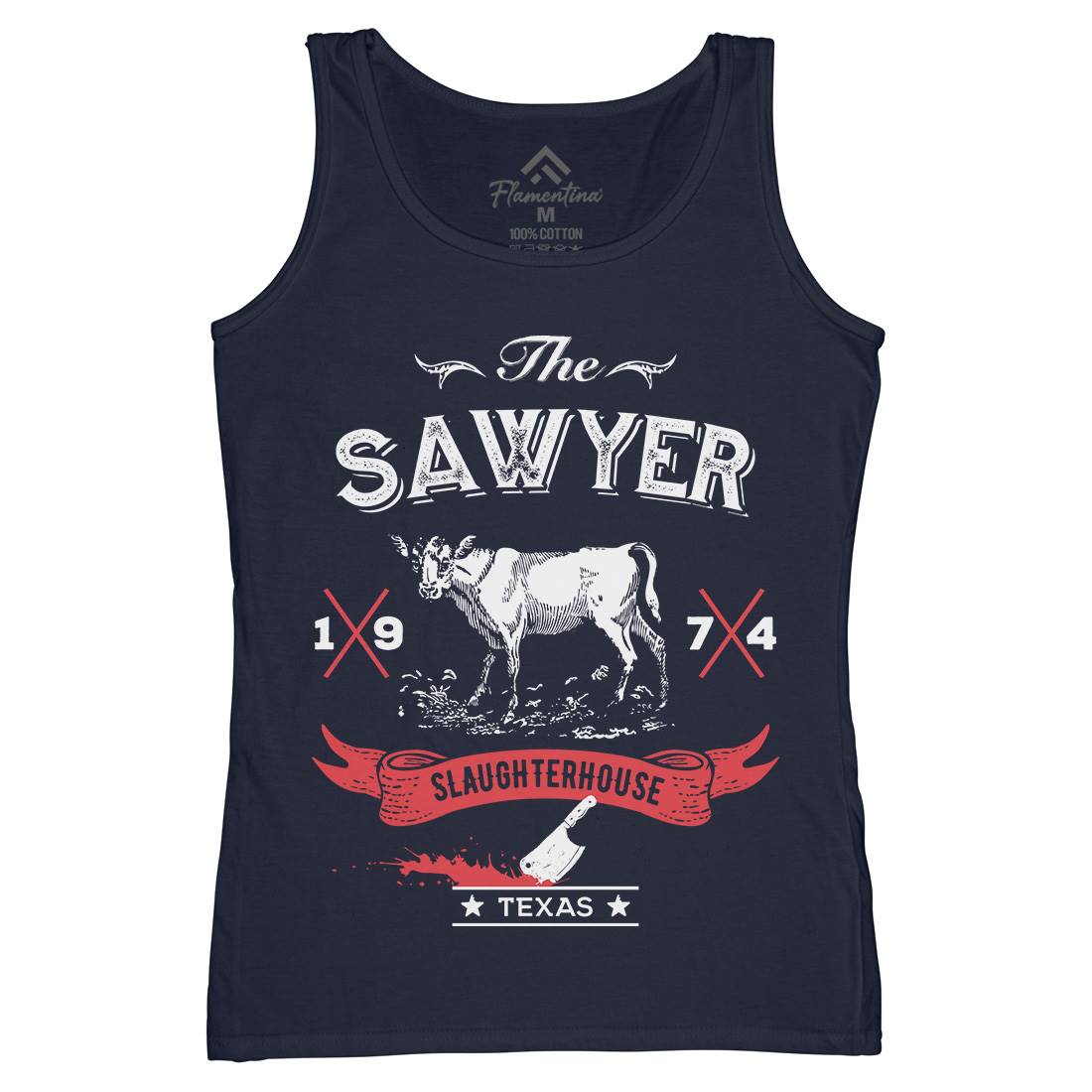 Sawyer Slaughterhouse Womens Organic Tank Top Vest Horror D208