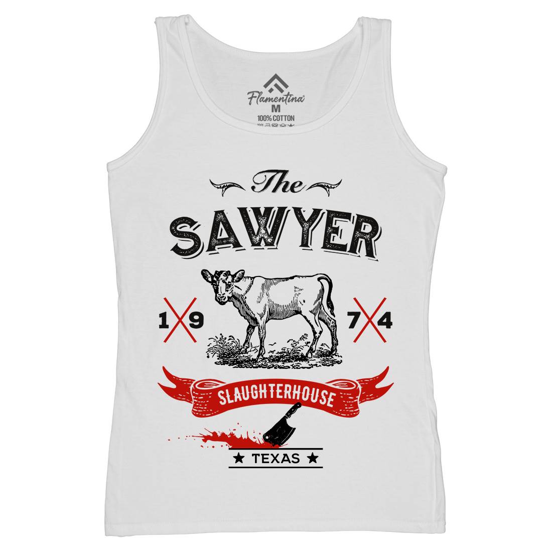 Sawyer Slaughterhouse Womens Organic Tank Top Vest Horror D208