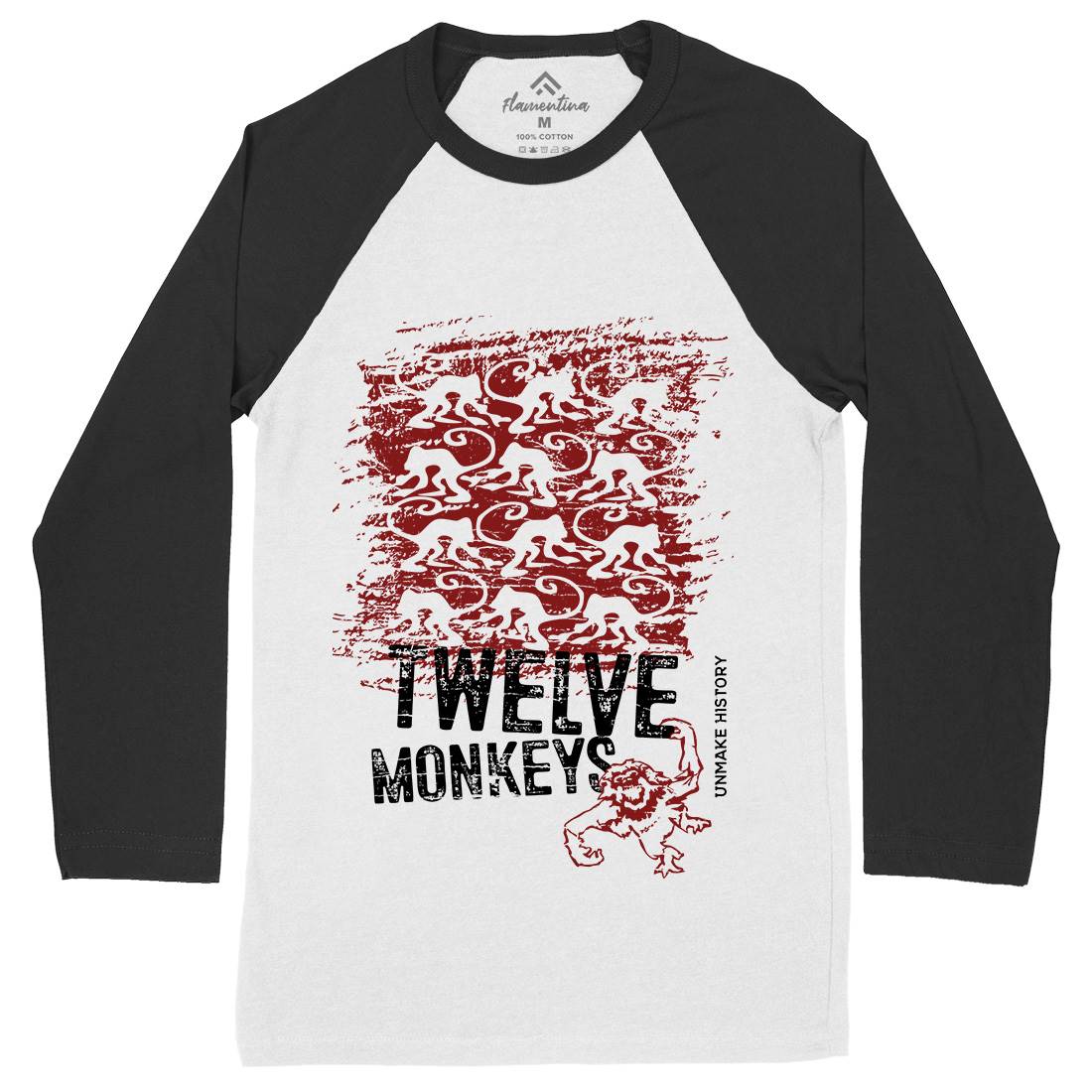Twelve Monkeys Mens Long Sleeve Baseball T-Shirt Space D209