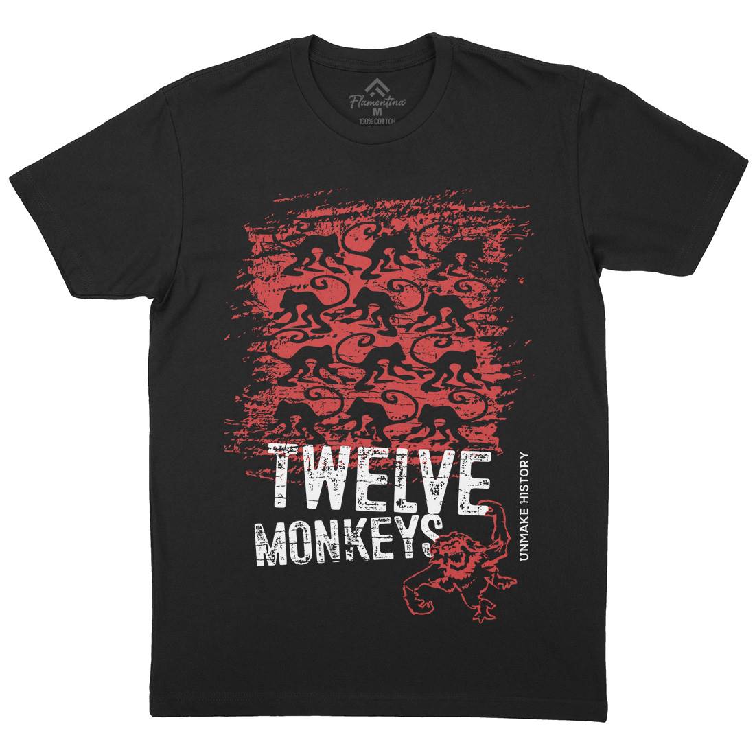 Twelve Monkeys Mens Organic Crew Neck T-Shirt Space D209