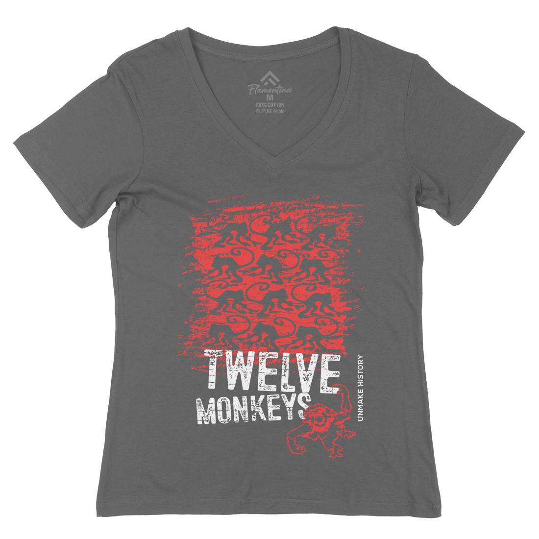 Twelve Monkeys Womens Organic V-Neck T-Shirt Space D209